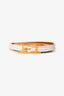 Hermès White Epsom Leather Behapi Triple Tour Bracelet