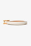 Hermès White Epsom Leather Behapi Triple Tour Bracelet