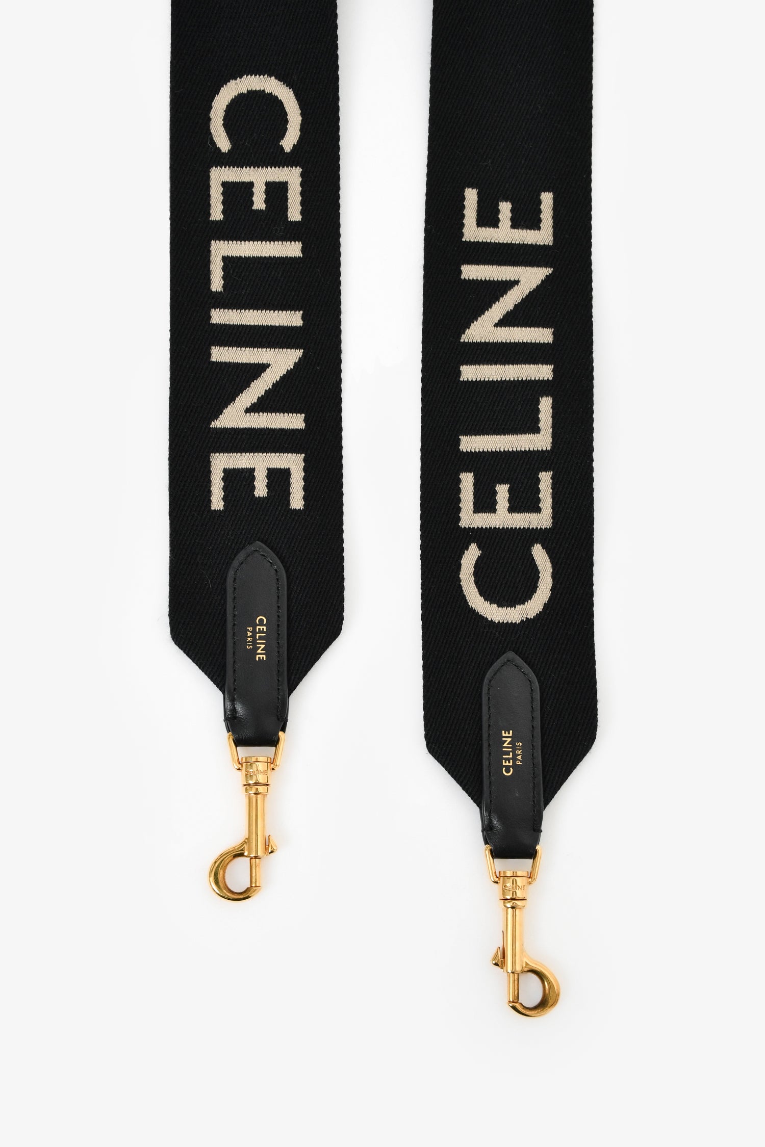 Celine Black Canvas Logo Bag Strap – Mine & Yours