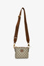 Gucci Beige GG Supreme Canvas Crossbody Bag with Wristlet Strap