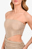 Meshki Gold 'Starla' Strapless Diamante Maxi Dress Size XS