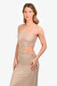 Meshki Gold 'Starla' Strapless Diamante Maxi Dress Size XS