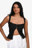 House of CB Black Eyelet Lace Trim Cut-Out Tank Top Size XS