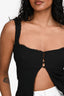 House of CB Black Eyelet Lace Trim Cut-Out Tank Top Size XS
