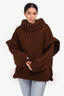 MUMS Brown Cable Knit Turtleneck Chunky Sweater One Size