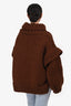 MUMS Brown Cable Knit Turtleneck Chunky Sweater One Size