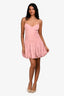 Shona Joy Pink Bustier Pleated Bubble Mini Dress Size 2 US