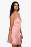 Shona Joy Pink Bustier Pleated Bubble Mini Dress Size 2 US