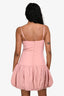 Shona Joy Pink Bustier Pleated Bubble Mini Dress Size 2 US
