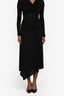 Maje Black Belted Midi Skirt Size 36