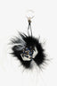 Fendi Black & White Monster Eye Fur Keychain