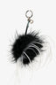 Fendi Black & White Monster Eye Fur Keychain
