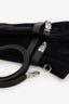 Hermès Black Suede Jade Gloves With Strap