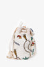 Saint Laurent White Terrycloth Summer Print Backpack