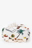 Saint Laurent White Terrycloth Summer Print Backpack