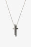 Gucci 18k White Gold Diamond Separate Cross Necklace