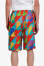 Gucci Multicolour Silk Rabbit Print Shorts Size 48 Mens