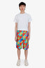 Gucci Multicolour Silk Rabbit Print Shorts Size 48 Mens