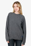 Gucci Grey Cashmere Horsebit Detail Sweater Size L