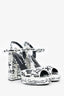 Dolce & Gabbana Leather Graffiti Print Heels Size 39
