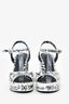 Dolce & Gabbana Leather Graffiti Print Heels Size 39