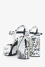 Dolce & Gabbana Leather Graffiti Print Heels Size 39