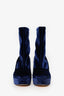 Miu Miu Blue Velvet Platform Boots Size 39