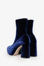 Miu Miu Blue Velvet Platform Boots Size 39