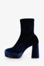 Miu Miu Blue Velvet Platform Boots Size 39