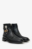 Givenchy Black Leather Lock Ankle Boots Size 38