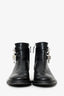 Givenchy Black Leather Lock Ankle Boots Size 38