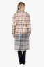 Maje Checked Rubberised Pu Bleted Trench Coat Size 38