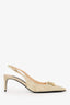 Dolce & Gabbana Raffia DG Slingback Pumps Size 38