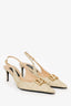 Dolce & Gabbana Raffia DG Slingback Pumps Size 38