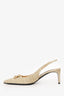 Dolce & Gabbana Raffia DG Slingback Pumps Size 38