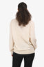 The Row Cream Cashmere Crewneck Long Sleeve Sweater Size M