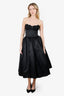 Meshki Black Elyssa Embroidered Midi Dress Size S