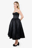 Meshki Black Elyssa Embroidered Midi Dress Size S