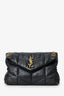 Saint Laurent Black Quilted Leather Small LouLou Puffer Shoulder Bag