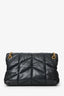 Saint Laurent Black Quilted Leather Small LouLou Puffer Shoulder Bag