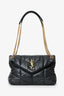 Saint Laurent Black Quilted Leather Small LouLou Puffer Shoulder Bag