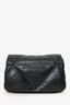 Prada Black Soft Quilted Padded Leather Medium Patchwork System Flap Shoulder Bag