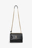 Saint Laurent Black Smooth Leather Medium 'Sunset' Shoulder Bag