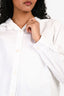 Toteme White Cotton Button Down Asymmetrical Top Size S