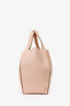 Stella McCartney Beige Faux Leather Perforated Logo Tote With Pouch
