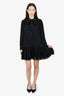 Simkhai Black Pleated Tie Detail Mini Dress Size S