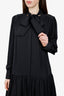 Simkhai Black Pleated Tie Detail Mini Dress Size S
