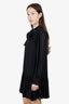 Simkhai Black Pleated Tie Detail Mini Dress Size S