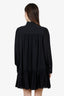 Simkhai Black Pleated Tie Detail Mini Dress Size S