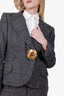 Dolce & Gabbana Grey Alpaca/Wool Plaid Oversized Button 2-Piece Suit Set Size 46